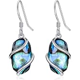 HPQQ Earrings for Women 925 Sterling Silver Dainty Gemstone Dangle Earrings Fine Jewelry Valentines Day Birthday Gifts for Her Wife Mom