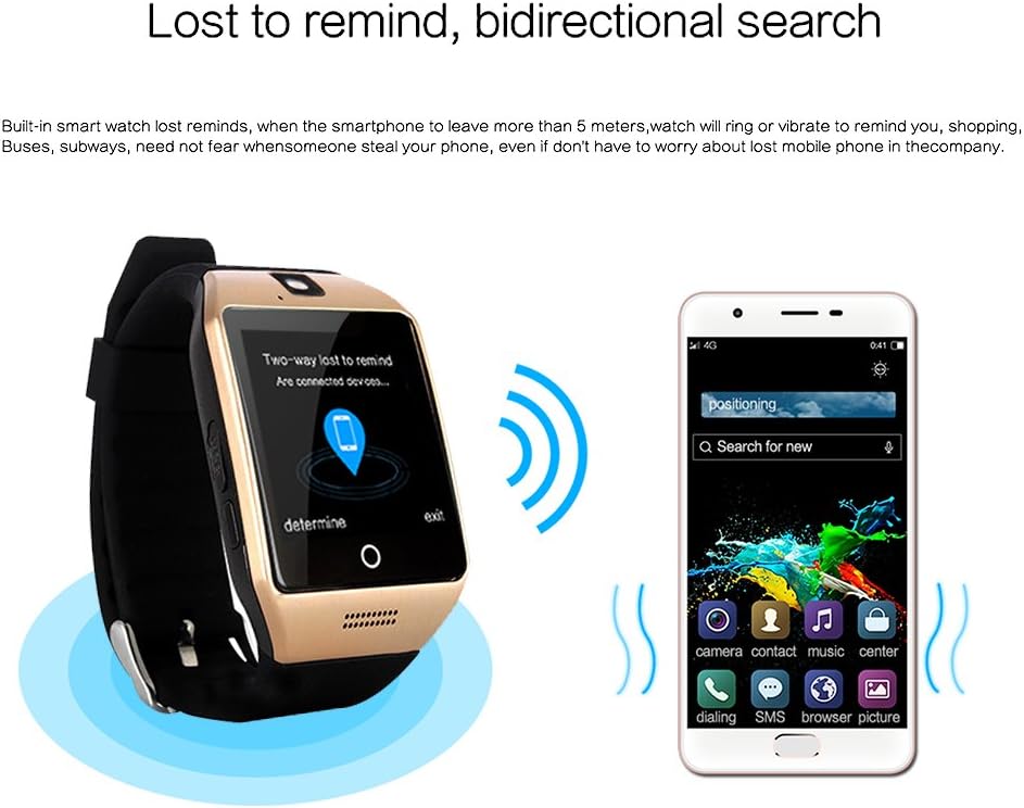 AGPtEK Q18s Bluetooth 3.0 Reloj Inteligente con con la cámara 01 ...