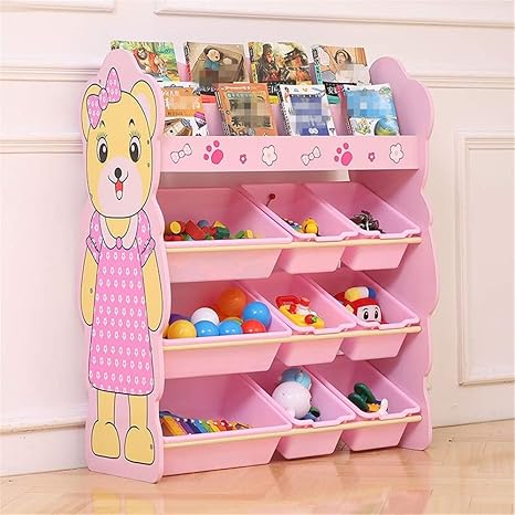 Amazon Co Jp おもちゃ箱 子供のおもちゃ収納オーガナイザービン おもちゃの収納を整理するための赤ちゃんのおもちゃ子供のおもちゃ犬のおもちゃベビー服子供の本 子供のおもちゃ収納 雑物 衣類 書類 ベビーのおもちゃ収納可 Color Pink Size Free Size ホーム