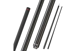 KONLLEN Heavy Hitter Break Cue Carbon Fiber Break Cue with 12.9mm Tip Punch Cue Billiard Pool Stick (KL-HH Break Cue, Only 1/2 Split Cue/Other Cue 3-Pieces Break Jump Cue)