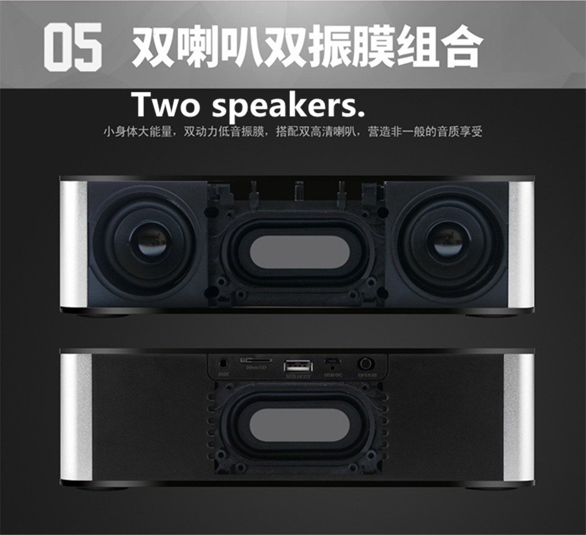 Product - Portable Stereo speaker mini Wireless Bluetooth speaker ...