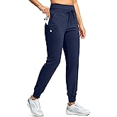 G Gradual Women's Fleece Lined Joggers 28"/30"/32" High Waisted Sweatpants Water Resistant Thermal Warm Pants Zipper Pockets