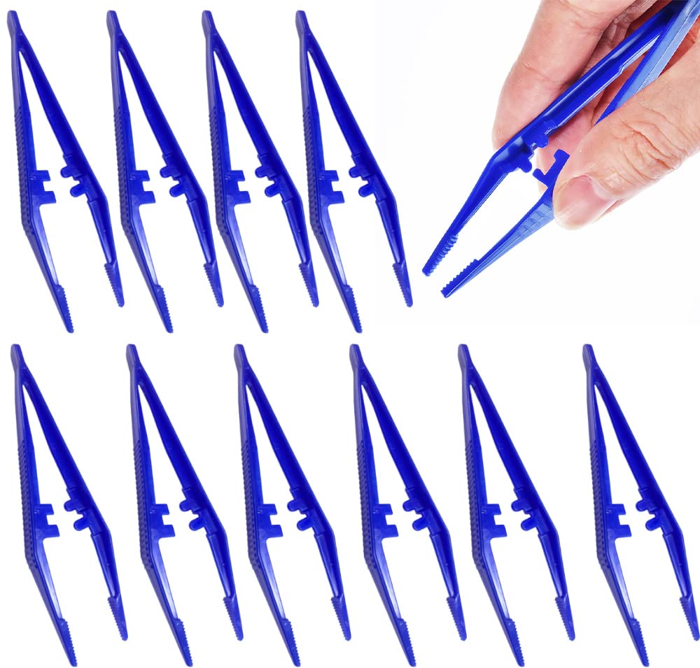 Photo 1 of First Aid Tweezers, Plastic Tweezers, Disposable Forceps for Medical, Crafts, Dressing, Gauze, Lab, School, Elementary Science