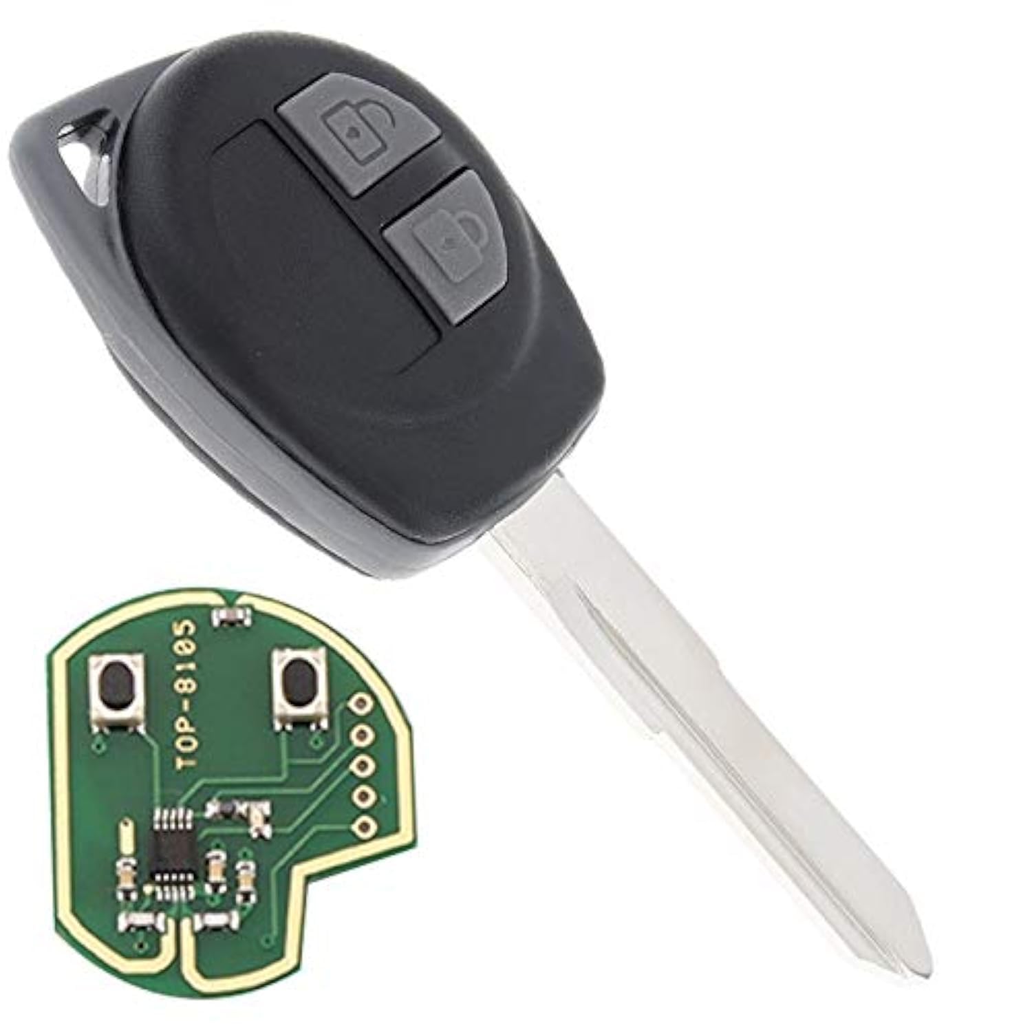 Photo 1 of ePathChina 2 Buttons Keyless Uncut Flip Remote Key Fob with ID46 Chip for Suzuki Swift SX4 Alto JIMNY Vitara IGNIS Splash 2007-2013 433MHz
