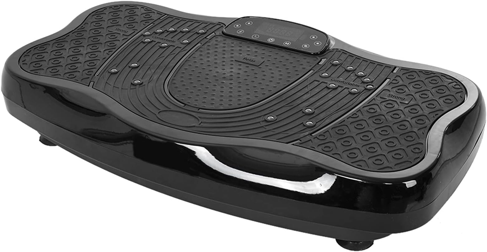 Vibration Plate Exercise Machine - Whole Body Workout Vibration Fitness Platform w/Loop Bands - Home Training Equipment for Weight Loss & Toning