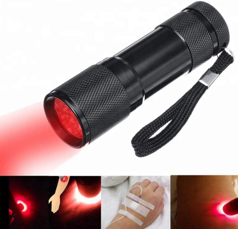 HCCPD Infrared Vein Finder,Red Light Flashlight to Find Vascular Imaging Vein Display Portable Infrared Vascular Lamp,Infrared Vein Finder Finding Subcutaneous Veins Device
