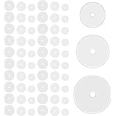 Giantree 60Pcs Clear Piercing Discs, Piercing Bump Disc, Plastic Earring Backs Earrings Backs for Droopy Ears Earrings Stoppers, Button Piercings Kit for Earring Back and Jewelry Crafts