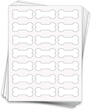 105 Printable Dog Bone Labels 2 4 X 1 1 Inches White