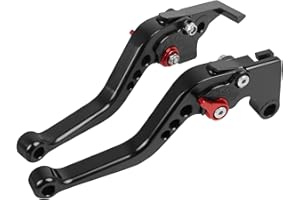 HAONEL Short Brake Clutch Lever Sets CNC Aluminum Replacement for Kawasaki 2017-2025 Z650 Z900 Ninja 650R ER-6F Vulcan S 650 EN650 KLE650 Versys 650 KLZ1000 Versys 1000 ZX-4R (Black)