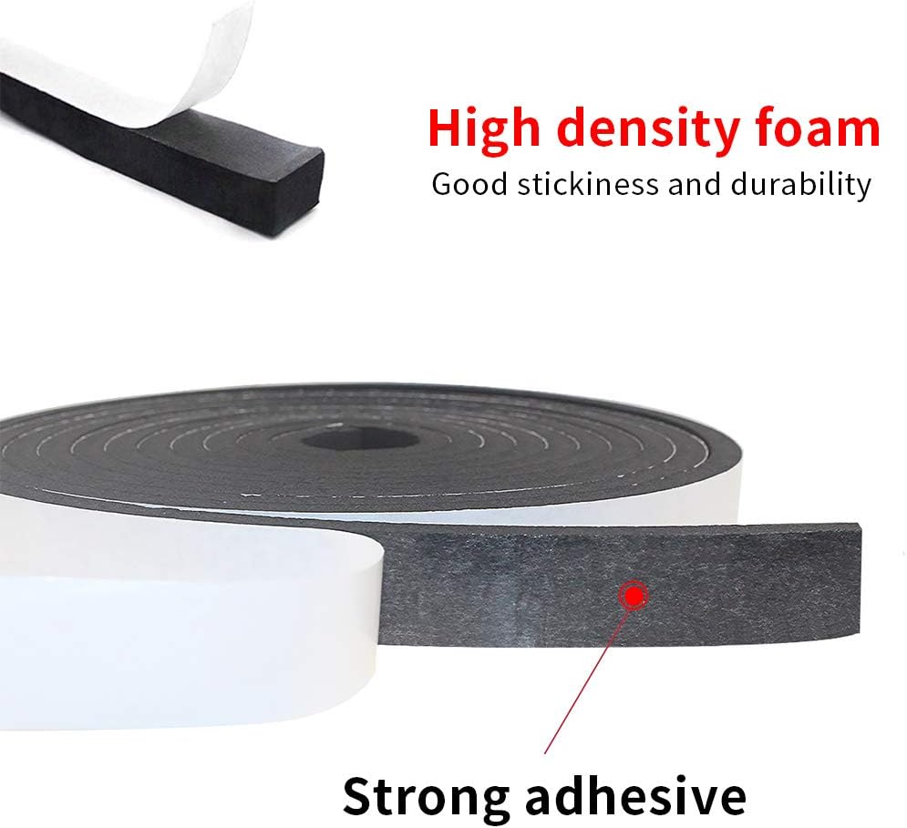 Storystore Foam Insulation Tape, 12mm(W) x 6mm(T) Weather Stripping, High Density Neoprene & Foam, Door & Window Seal - Image 4