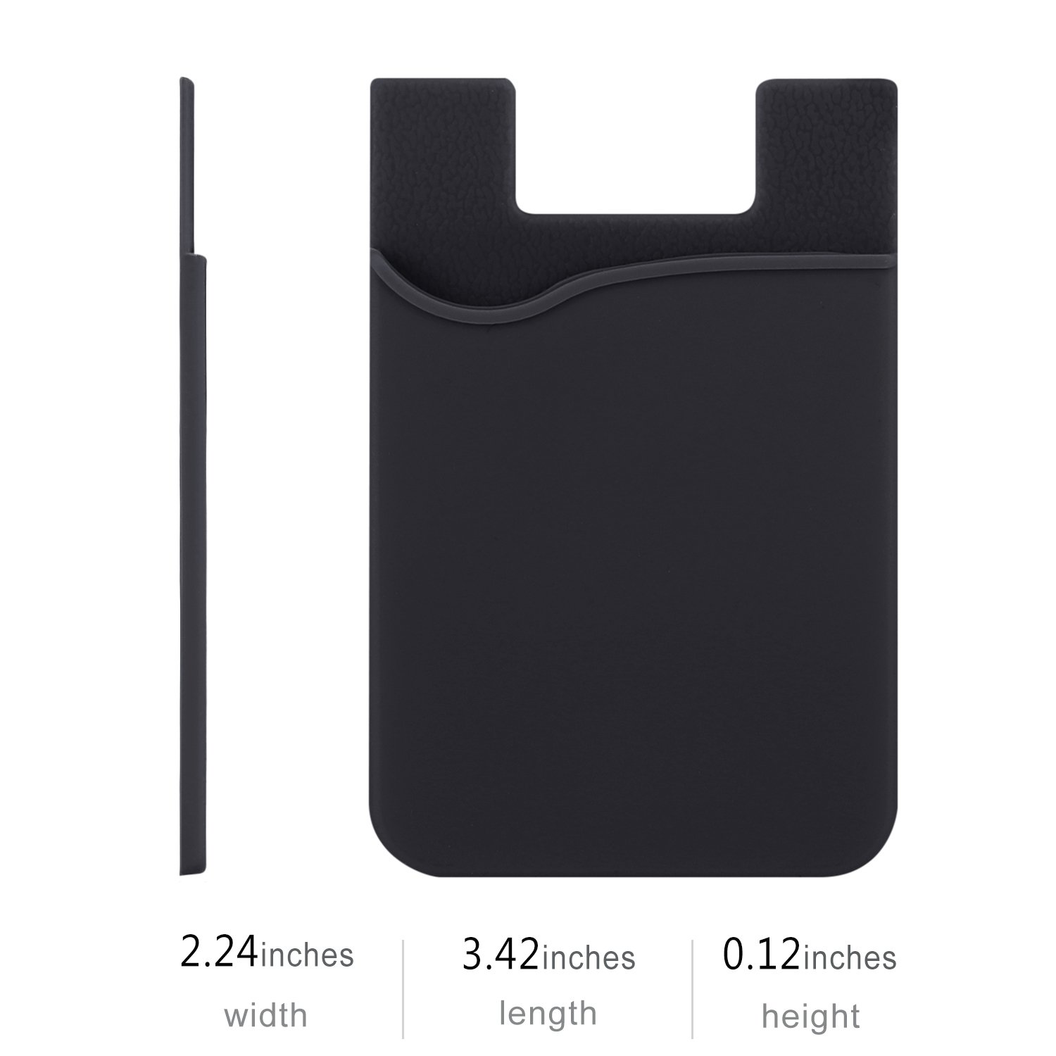 Pofesun Adhesive Phone Card Holder, 3 Pack Silicone Stick-on Wallet ID/Credit Card Holder Pouch Sleeve Self Adhesive Sticker Case for iPhone 16 15 14 13 12 Pro Max,iPad,Samsung Galaxy,Tablet