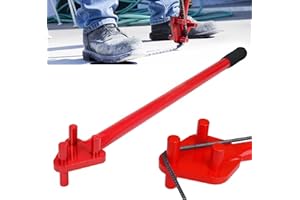 GENERIC Rebar Bender Manual Hand Operated - Hand Operated Steel Bender Tool, Bending up to 5/8" rebar (Red)