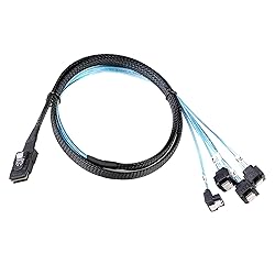 ADCAUDX 2Pack Mini-SAS to SATA Cable: 1M SFF-8087