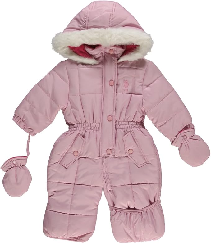 U.S. Polo Assn. BabyGirls Newborn Dewspo Bubble Snowsuit