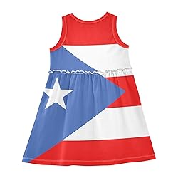 Aflyko Sleeveless Dress Puerto Rico Flag Summer