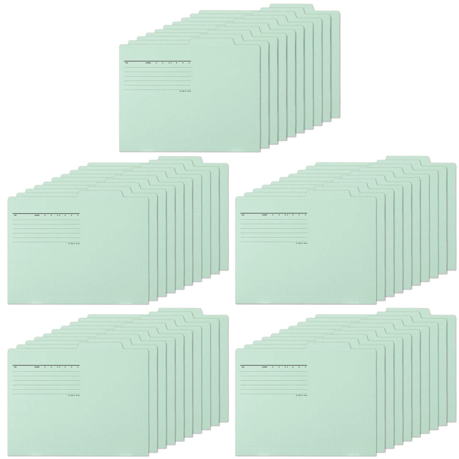 PLUS(プラス) プラス 個別フォルダーエコノミー 50枚 A4横 FL-082IF 87-296 ブルー商品画像