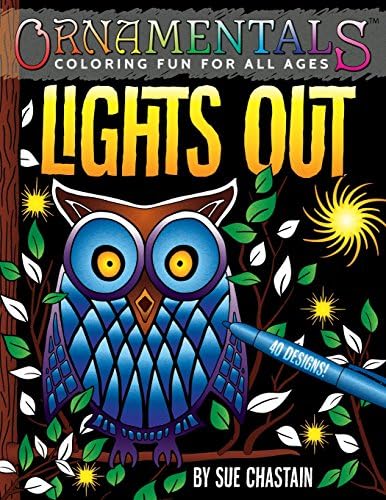 OrnaMENTALs Lights Out: 40 Lighthearted Designs to Color with Dramatic Black Backgrounds (Volume 6) Paperback – October 7, 2016
