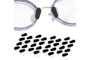 KECHIO Nose Pads Self Stick Foam Eye Glass Nose Pads Anti Slip Eyeglass Nose Pads for Sunglasses Glasses Children's Glasses 16 Pairs (Black Color/1.5mm)