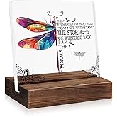 Mhfpl They Whispered to Her Butterfly Acrylic Plaque Sign with Wooden Stand, Women Empowerment Office Decor, Motivational Quotes Gifts for Women, Feminist Acrylic Gifts for Sister BFF Friend Coworker