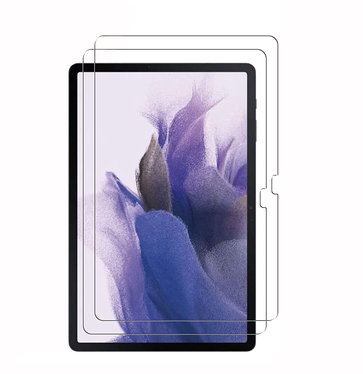 KP TECHNOLOGY {2 PACK) Galaxy Tab S7 FE Premium Quality Genuine Tempered Glass Explosion & Shatter Proof Screen Protector Guard Cover for Samsung Galaxy Tab S7 FE 12.4 inch 2021