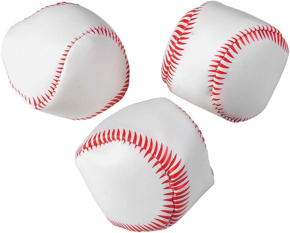 Bedwina Mini Soft Baseballs - Pack of 24 Bulk - 2" Sports Themed Foam Baseball Toys and Squeeze Stress Relief Balls, Party Favor Supplies, Gifts and Stocking Stuffers for Kids: Toys & Games