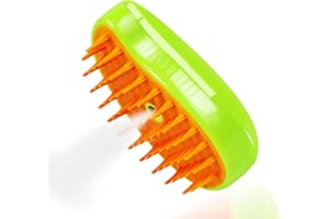 Nepfaivy Cat Steam Brush for Shedding - Steamy Cat Brush for Indoor Cats, Cat Hair Steam Brush for Massage, Spritz Defur Comb for Cats, Pet Steamer Brush for Shorted and Long Haired Dogs