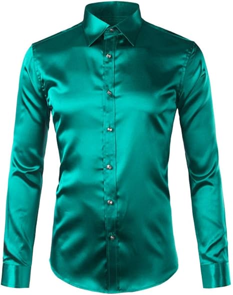 dark green slim fit dress shirt