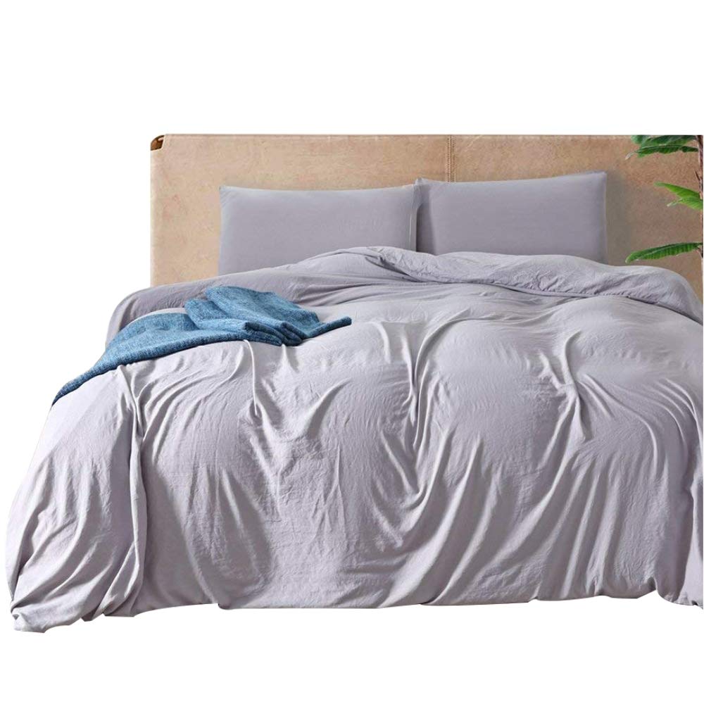 Winlife Hotel Luxury Washed Cotton Duvet Cover Set Ultra Soft