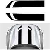 NYTKL 2PCS Car Hood Decal Sticker, 33.5" x 6" Auto Racing Stripes Body Side Vinyl Decal, Universal Hood Stripe Graphic Stickers DIY Exterior Decoration for Cars Trucks SUVs (Black)