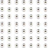 INSPIRELLE 250pcs 3mm Long-Lasting Silver Plated Brass Rondelle Beads Round Metal Loose Connector Beads Metal Spacer Smooth Beads for DIY Bracelet Jewelry Making