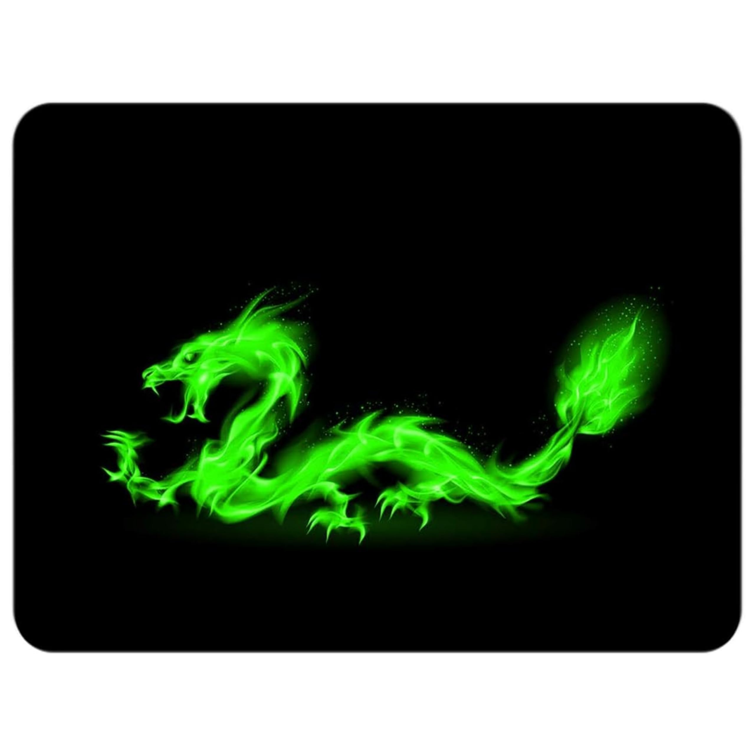 Silent Monsters Mouse Mat Small 10 x 8 inches / 24 x 20 cm, Fire Dragon, Lasercut Edges, washable & rollable Mouse Pad, Gaming Home Office Mousemat, Mousepad non-slip & quiet, Desk Mat
