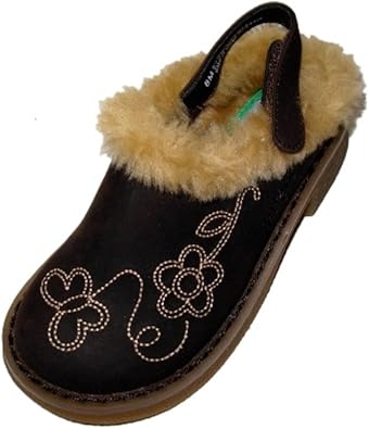 clogs with fur trim