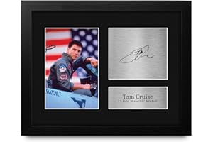 HWC Trading Tom Cruise Top Gun Maverick Framed Gifts Printed Signed Autograph Picture for Movie Memorabilia Fans - US Letter 