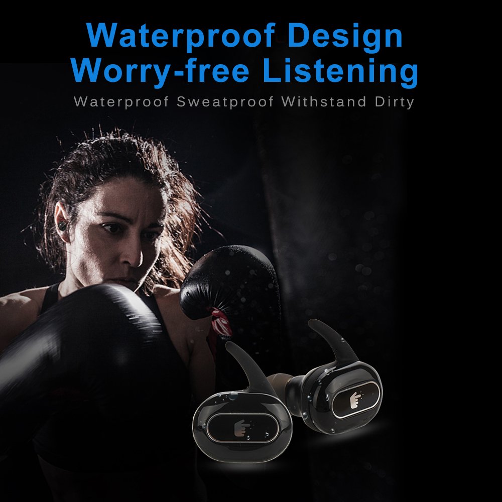Mbuynow in-Ear Kopfhörer mit Ladebox Wireless TWS Dual Bluetooth Kopfhörer Touch Steuerung Stereo Bluetooth Headset