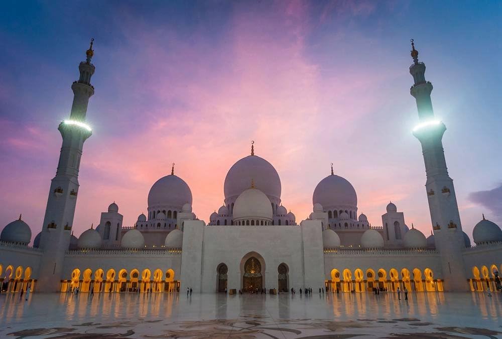 Grand Mosque Sheikh Zayed Mosque Art Print Canvas Poster,Home Wall Decor(20x30 inch)