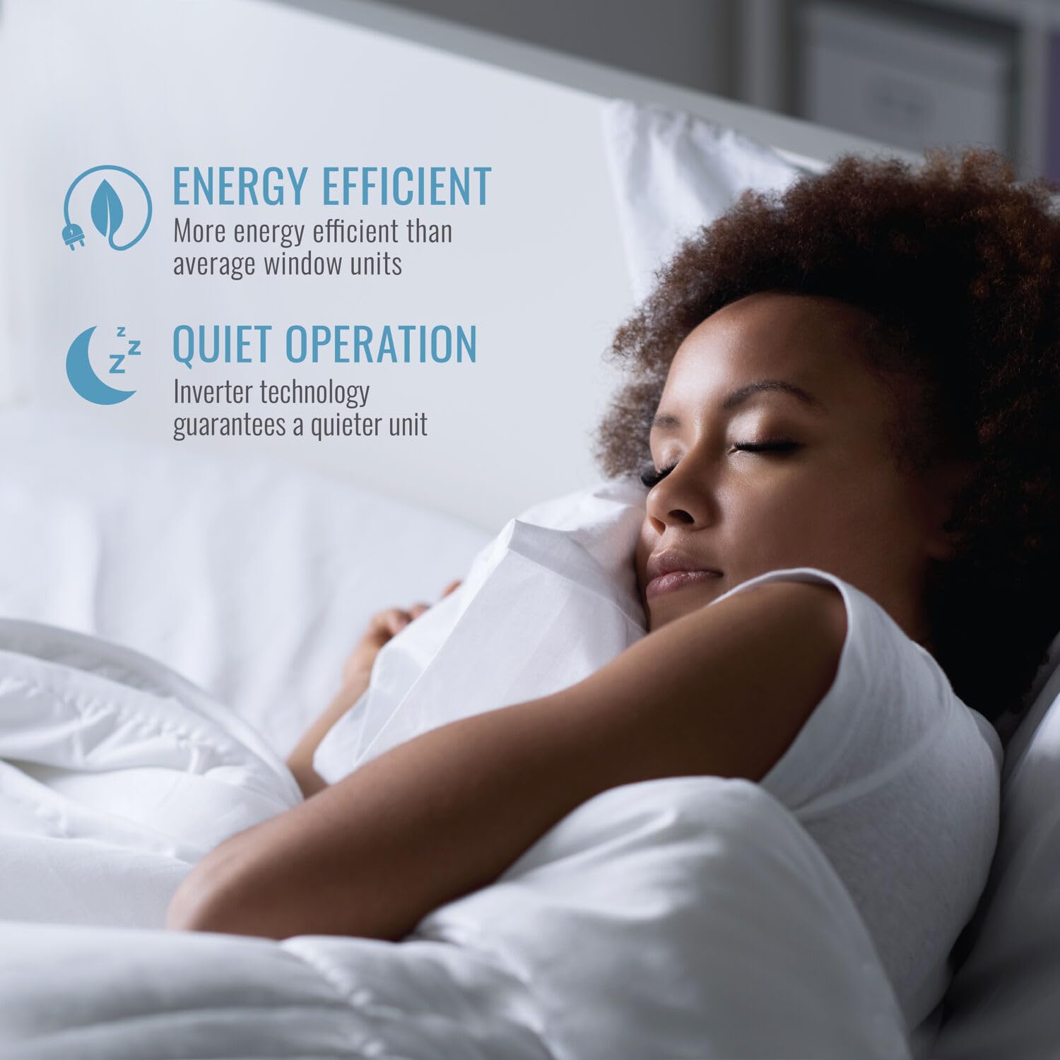 Keystone 10,000 BTU Window Mounted Inverter Air Conditioner, 115V, Energy Star Window Air Conditioner for Rooms up to 450-Sq.Ft. with Quiet Operation and Remote Control