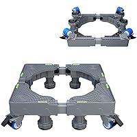 COOL2DAY Universal Mobile Base Fridge Stand,Multi-Functional Adjustable Movable Refrigerator Stand Base for Dryer…