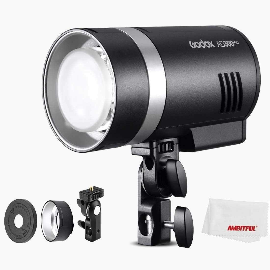 Godox AD300Pro AD300 Pro II AD300ProII 300Ws Outdoor Flash,12W Bi-Color 2800K-6000K,2.4G Wireless X System,TTL HSS 1/8000s,0.01s~1.5s Recycle Time,1/1 to 1/512 10 Power Steps(AD300Pro Update)