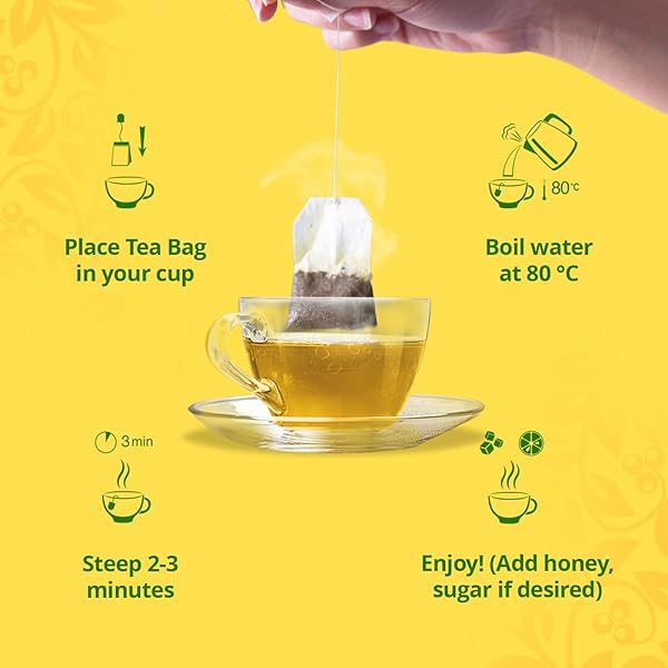 GREEN TEA LEMON, COUNT OF 30 TEA BAGS – FLAVOURFUL TASTE OF GREEN TEA, FRESHLY AND CAREFULLY PACKED WITH ORIGINAL & NATURAL FLAVOUR OF LEMON TEA, AROMATIC GREEN TEA BY VITAL PRODUCTS