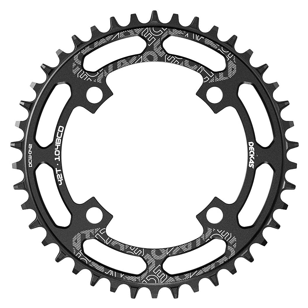 Photo 1 of 104mm BCD Narrow Wide Tooth Round Bicycle Chainring 40T 42T 44T 46T 48T 50T 52T CNC Machined Alloy Fits 8 to 12 Speed Chains (42T Round Chainring)