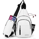 JENAGREEN Sling Backpack Crossbody Sling Bag, Cross Bag Adjustable Travel Hiking Essentials Casual Daypack Multipurpose Chest Bag Purse for Women Men