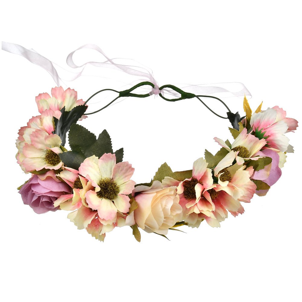 baby flower garland headband