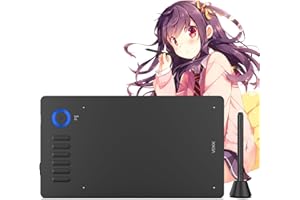 VEIKK A15 Pro Graphics Drawing Pen Tablet : Update 10x6 Inch Large Active Area Graphics Digital Drawing Tablets with Battery-