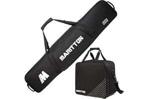 MARITTON Padded Snowboard and Boot Bag Combo,Store Transport Snowboard Up to 165 cm and Boots Up to Size 13,Two-Piece Snowboard Travel Bags.