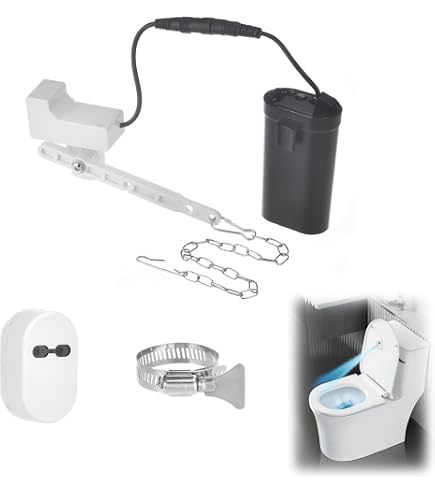 Auto Toilet Flusher Kit – Touchless Infrared Sensor, Rechargeable, Fits Front/Side/Angled Tanks, Easy No-Tool Install For Seniors & Kids