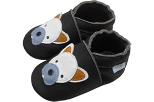 Basrakids Baby Shoes Leather Moccasins Baby Girls Boys Slippers-Soft Sole Non-Skid Lightweight Infant Toddler First Walking Shoes