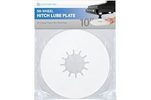 scottchen PRO 5th Wheel Hitch Lube Plate 10in RV Camper Trailer Fifth Wheel Plate - 1Pack