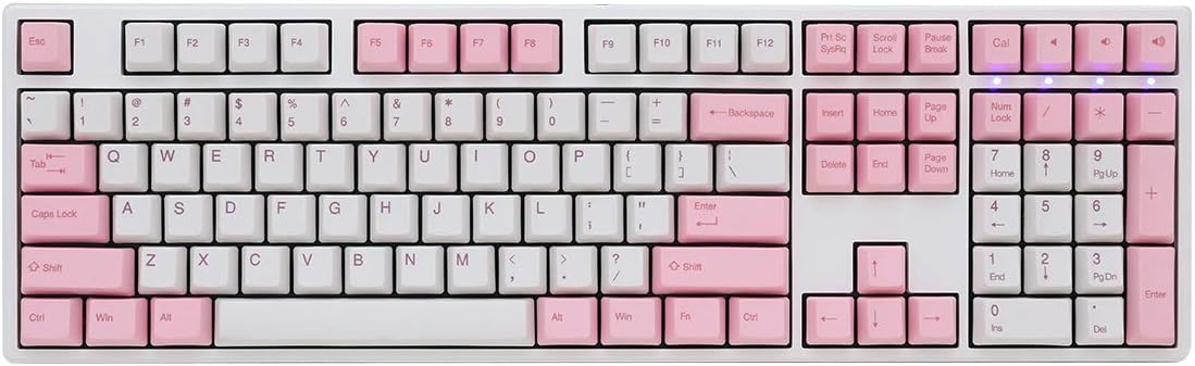 picture Ducky Pink And White Keyboard amazon de