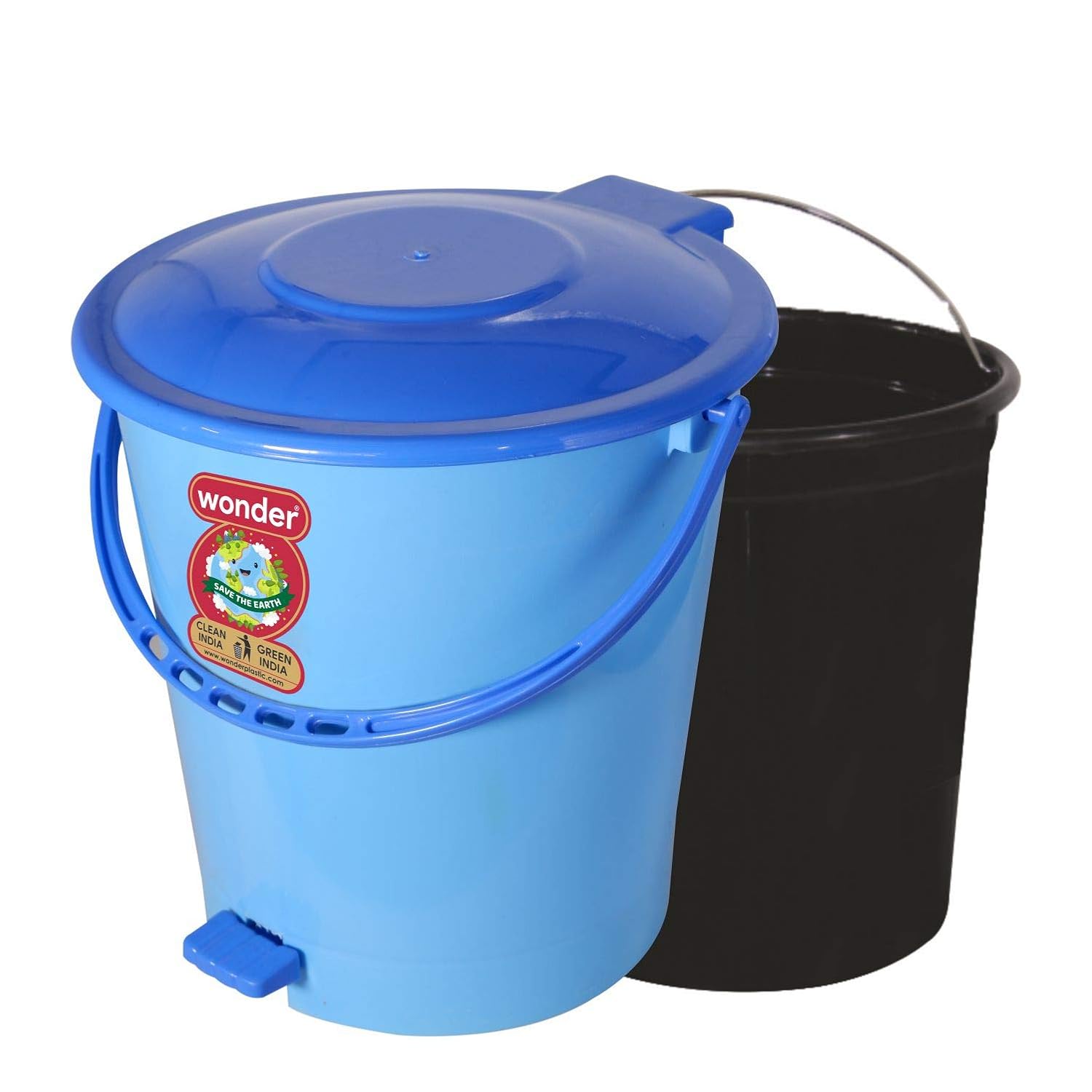 Buy Wonder Pedal 505 Plastic Pedal Dustbin with Inner for Home/Kitchen