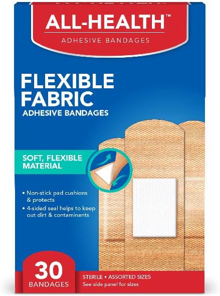 All Health Flexible Fabric Adhesive Bandages, 30 Count: Health & Personal Care